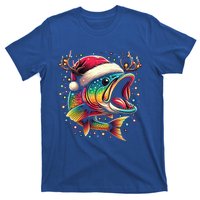 Merry Fishmas Santa Fishing Lovers Funny Fisher Christmas Cute Gift T-Shirt