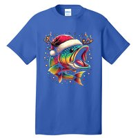 Merry Fishmas Santa Fishing Lovers Funny Fisher Christmas Cute Gift Tall T-Shirt