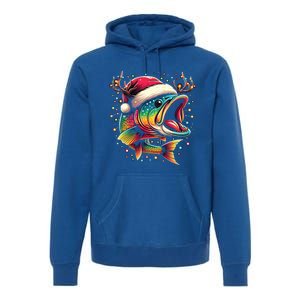 Merry Fishmas Santa Fishing Lovers Funny Fisher Christmas Cute Gift Premium Hoodie