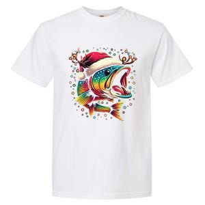 Merry Fishmas Santa Fishing Lovers Funny Fisher Christmas Cute Gift Garment-Dyed Heavyweight T-Shirt