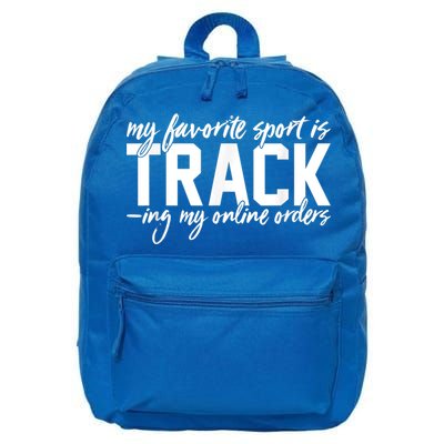 My Favorite Sport Is Tracking My Online Orders 16 in Basic Backpack