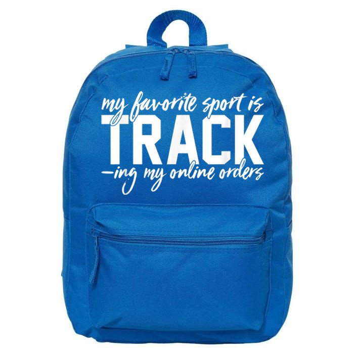 My Favorite Sport Is Tracking My Online Orders 16 in Basic Backpack