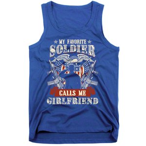 My Favorite Soldier Calls Me Friend Proud Army Family Gift Tank Top