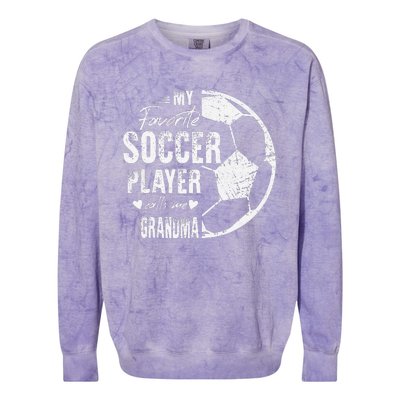 My Favorite Soccer Player Calls Me Grandma Colorblast Crewneck Sweatshirt