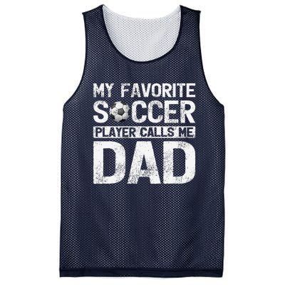 My Favorite Soccer Player Calls Me Dad Fathers Day Mesh Reversible Basketball Jersey Tank