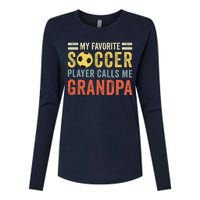 My Favorite Soccer Player Calls Me Grandpa Soccer Womens Cotton Relaxed Long Sleeve T-Shirt