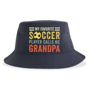 My Favorite Soccer Player Calls Me Grandpa Soccer Sustainable Bucket Hat