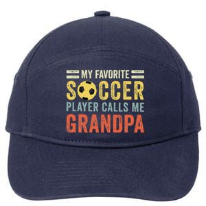 My Favorite Soccer Player Calls Me Grandpa Soccer 7-Panel Snapback Hat