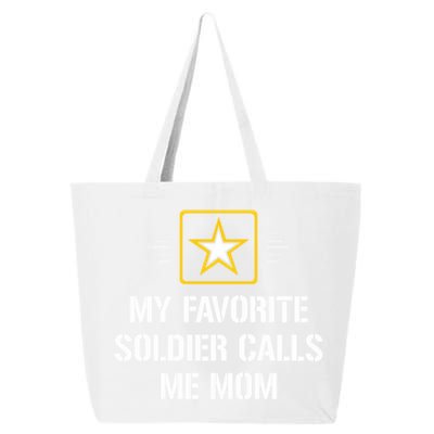 My Favorite Soldier Calls Me Mom Cute Gift 25L Jumbo Tote