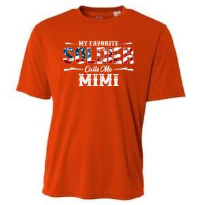 My Favorite Soldier Calls Me Mimi Gift Fathers Day Cool Gift Cooling Performance Crew T-Shirt