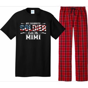 My Favorite Soldier Calls Me Mimi Gift Fathers Day Cool Gift Pajama Set