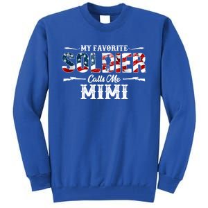 My Favorite Soldier Calls Me Mimi Gift Fathers Day Cool Gift Tall Sweatshirt