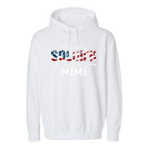 My Favorite Soldier Calls Me Mimi Gift Fathers Day Cool Gift Garment-Dyed Fleece Hoodie