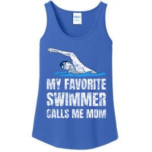 My Favorite Swimmer Calls Me Mom Mother's Day Swimming Great Gift Ladies Essential Tank