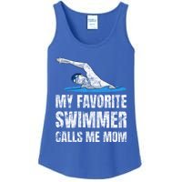 My Favorite Swimmer Calls Me Mom Mother's Day Swimming Great Gift Ladies Essential Tank