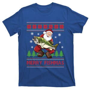 Merry Fishmas Santa Fishing Ugly Christmas Style Great Gift T-Shirt