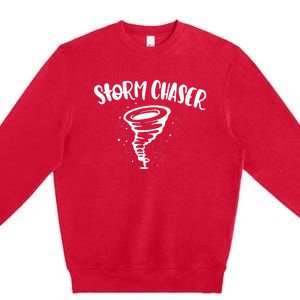 Matching Family Storm Chasers Tiny Tornado Big Tornado Premium Crewneck Sweatshirt