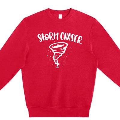 Matching Family Storm Chasers Tiny Tornado Big Tornado Premium Crewneck Sweatshirt