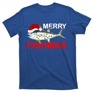 Merry Fishmas Santa Xmas Lights Tuna Fish Christmas Gift T-Shirt