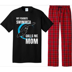 My Favorite Swimmer Calls Me Mom Swimming Mother's Day Gift Pajama Set