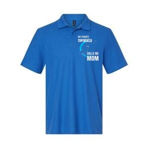 My Favorite Swimmer Calls Me Mom Swimming Mother's Day Gift Softstyle Adult Sport Polo