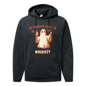 My Favorite Spirit Is Whiskey Halloween Performance Fleece Hoodie