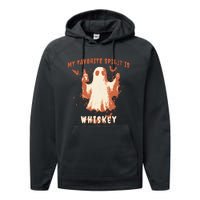 My Favorite Spirit Is Whiskey Halloween Performance Fleece Hoodie