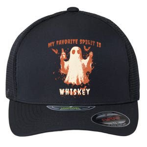 My Favorite Spirit Is Whiskey Halloween Flexfit Unipanel Trucker Cap