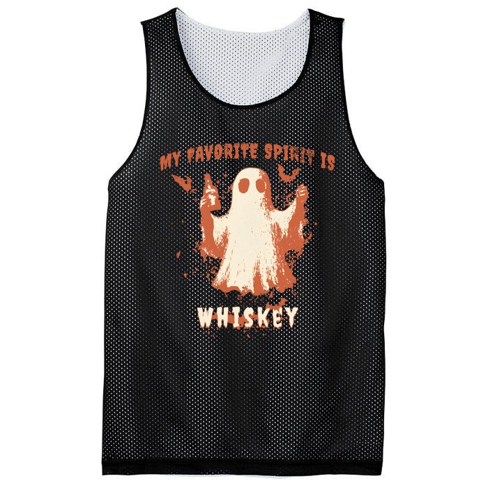 My Favorite Spirit Is Whiskey Halloween Mesh Reversible Basketball Jersey Tank