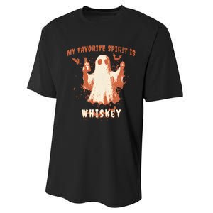 My Favorite Spirit Is Whiskey Halloween Performance Sprint T-Shirt