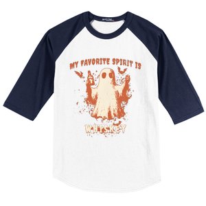 My Favorite Spirit Is Whiskey Halloween Baseball Sleeve Shirt