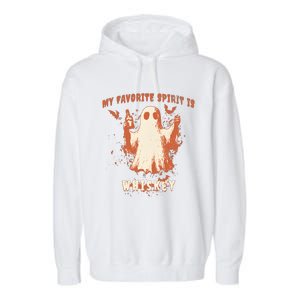 My Favorite Spirit Is Whiskey Halloween Garment-Dyed Fleece Hoodie