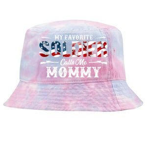 My Favorite Soldier Calls Me Mommy Gift Fathers Day Gift Tie-Dyed Bucket Hat