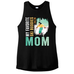 My Favorite Ski Buddies Call Me Mom Skiing For Ski Lovers Gift Ladies PosiCharge Tri-Blend Wicking Tank