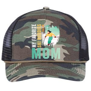 My Favorite Ski Buddies Call Me Mom Skiing For Ski Lovers Gift Retro Rope Trucker Hat Cap