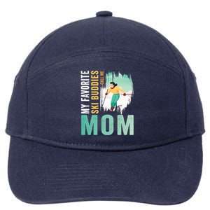 My Favorite Ski Buddies Call Me Mom Skiing For Ski Lovers Gift 7-Panel Snapback Hat