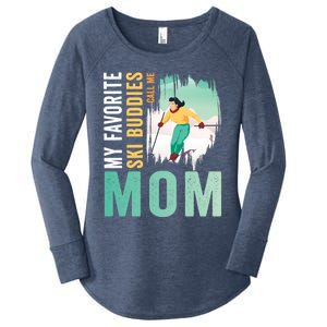 My Favorite Ski Buddies Call Me Mom Skiing For Ski Lovers Gift Women's Perfect Tri Tunic Long Sleeve Shirt