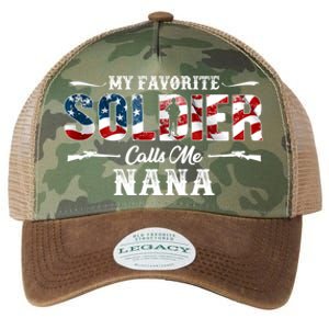 My Favorite Soldier Calls Me Nana Gift Fathers Day Gift Legacy Tie Dye Trucker Hat