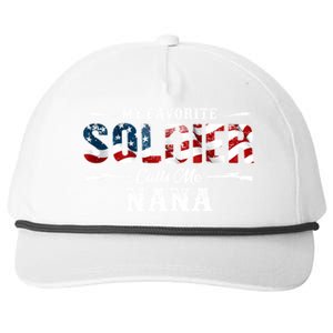 My Favorite Soldier Calls Me Nana Gift Fathers Day Gift Snapback Five-Panel Rope Hat