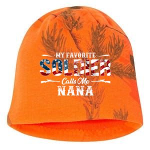 My Favorite Soldier Calls Me Nana Gift Fathers Day Gift Kati - Camo Knit Beanie