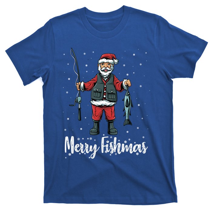 Merry Fishmas Santa Christmas Fisher Gift T-Shirt