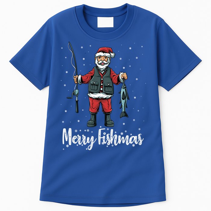 Merry Fishmas Santa Christmas Fisher Gift Tall T-Shirt