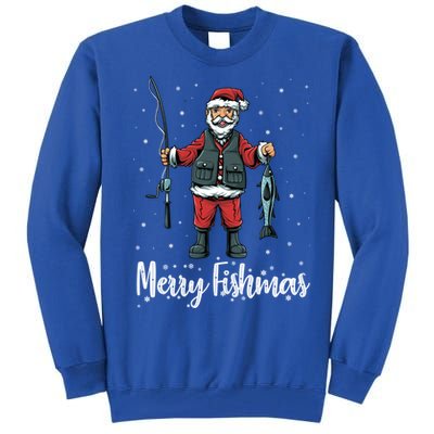 Merry Fishmas Santa Christmas Fisher Gift Tall Sweatshirt