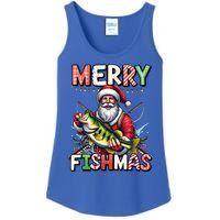 Merry Fishmas Santa Fishing Lovers Funny Fisher Christmas Gift Ladies Essential Tank