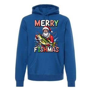 Merry Fishmas Santa Fishing Lovers Funny Fisher Christmas Gift Premium Hoodie