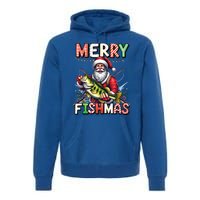 Merry Fishmas Santa Fishing Lovers Funny Fisher Christmas Gift Premium Hoodie