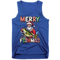 Merry Fishmas Santa Fishing Lovers Funny Fisher Christmas Gift Tank Top