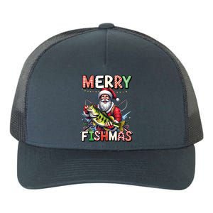 Merry Fishmas Santa Fishing Lovers Funny Fisher Christmas Gift Yupoong Adult 5-Panel Trucker Hat