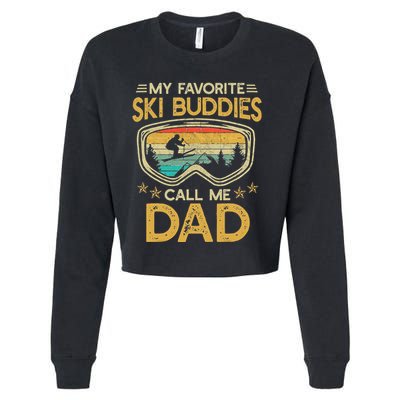My Favorite Ski Buddies Call Me Dad Cropped Pullover Crew