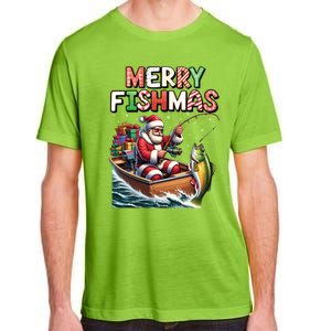 Merry Fishmas Santa Fishing Lovers Funny Fisher Christmas Funny Gift Adult ChromaSoft Performance T-Shirt